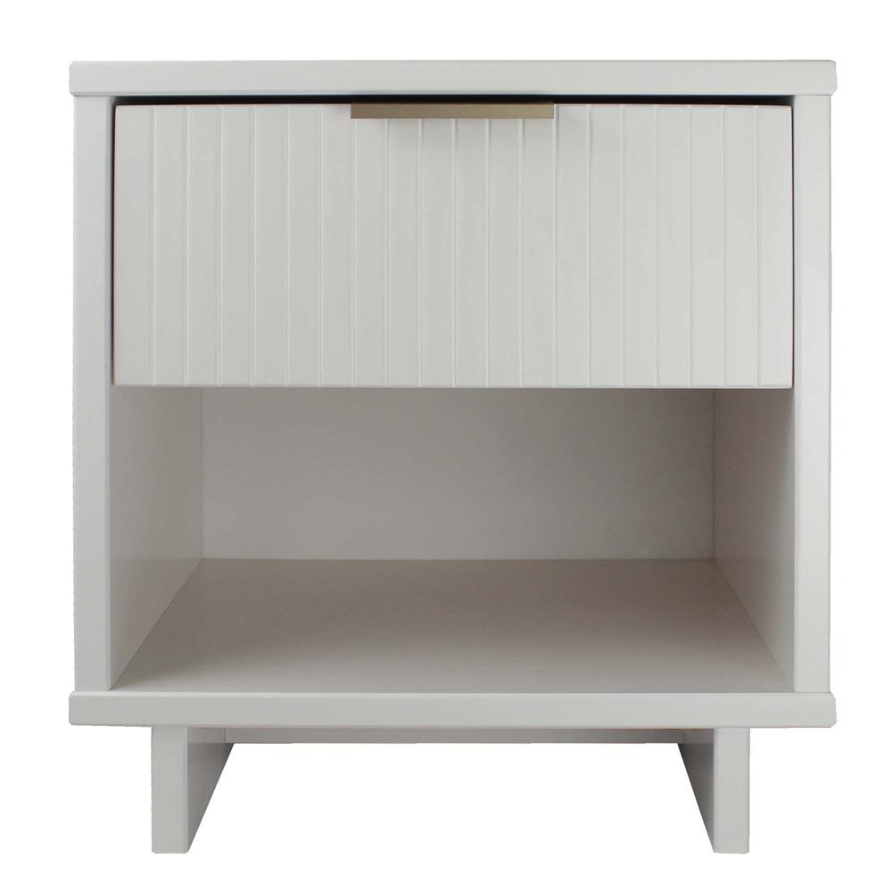 Manhattan Comfort - Granville Nightstand 1.0 with 1 Full Extension Drawers in White - NS-5001 veiw 1