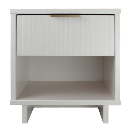 Manhattan Comfort - Granville Nightstand 1.0 with 1 Full Extension Drawers in White - NS-5001 veiw 1
