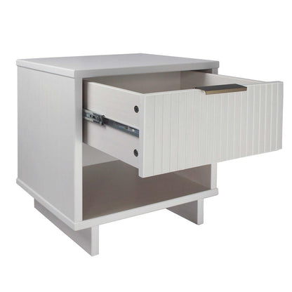Manhattan Comfort - Granville Nightstand 1.0 with 1 Full Extension Drawers in White - NS-5001 veiw 5
