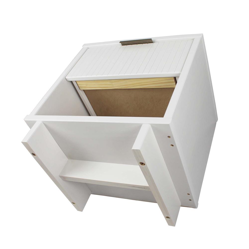 Manhattan Comfort - Granville Nightstand 1.0 with 1 Full Extension Drawers in White - NS-5001 veiw 6