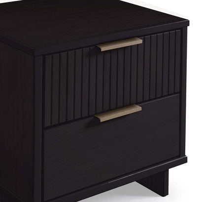 Manhattan Comfort - Granville Nightstand 2.0 with 2 Full Extension Drawers in Black - NS-5012 veiw 8