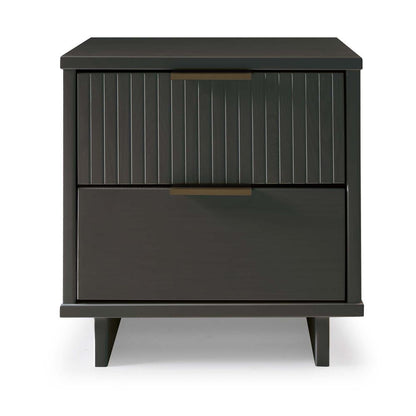 Manhattan Comfort - Granville Nightstand 2.0 with 2 Full Extension Drawers in Dark Grey - NS-5015 veiw 1