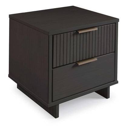 Manhattan Comfort - Granville Nightstand 2.0 with 2 Full Extension Drawers in Dark Grey - NS-5015 veiw 2