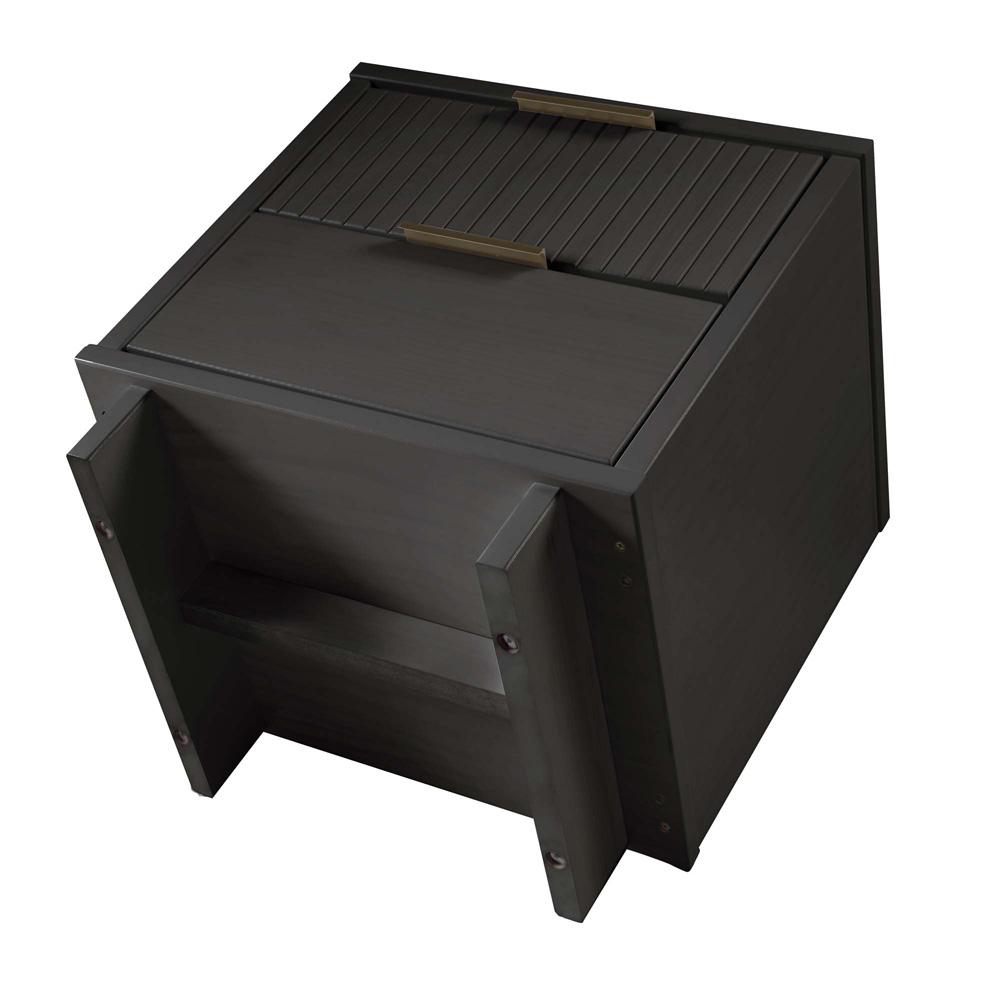 Manhattan Comfort - Granville Nightstand 2.0 with 2 Full Extension Drawers in Dark Grey - NS-5015 veiw 6