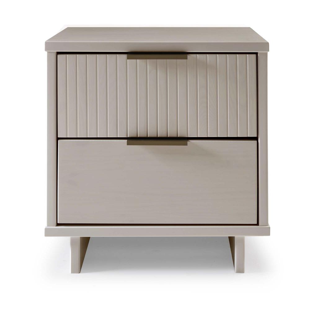 Manhattan Comfort - Granville Nightstand 2.0 with 2 Full Extension Drawers in Light Grey - NS-5016 veiw 1