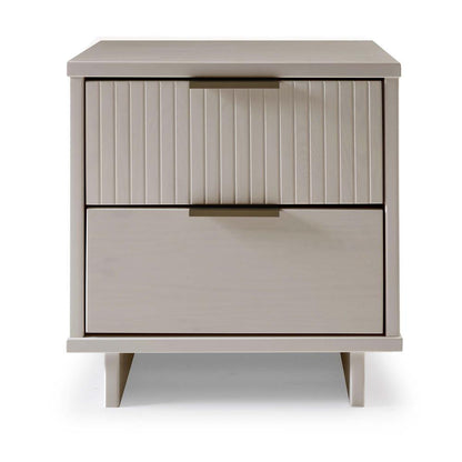Manhattan Comfort - Granville Nightstand 2.0 with 2 Full Extension Drawers in Light Grey - NS-5016 veiw 1