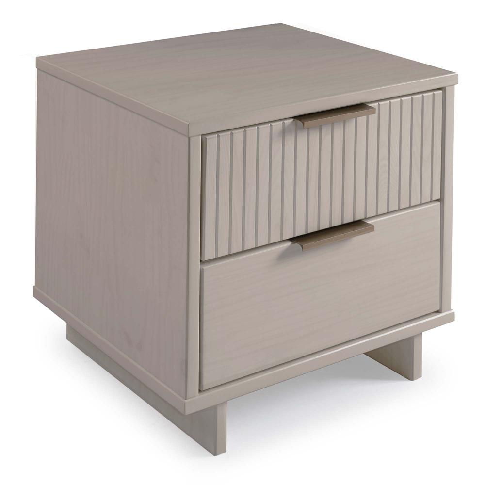 Manhattan Comfort - Granville Nightstand 2.0 with 2 Full Extension Drawers in Light Grey - NS-5016 veiw 2