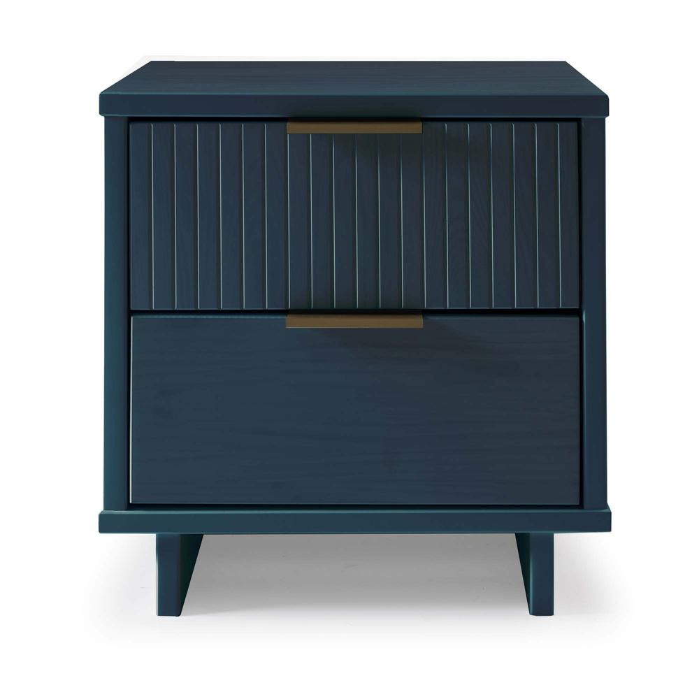 Manhattan Comfort - Granville Nightstand 2.0 with 2 Full Extension Drawers in Midnight Blue - NS-5014 veiw 1