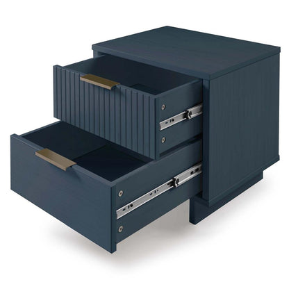 Manhattan Comfort - Granville Nightstand 2.0 with 2 Full Extension Drawers in Midnight Blue - NS-5014 veiw 5