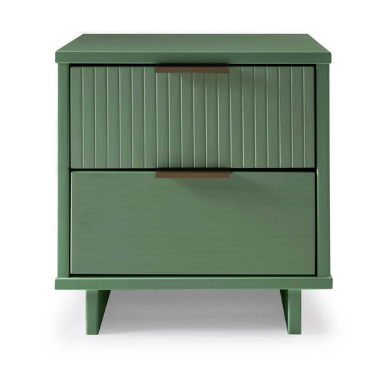 Manhattan Comfort - Granville Nightstand 2.0 with 2 Full Extension Drawers in Sage Green - NS-5013 veiw 1
