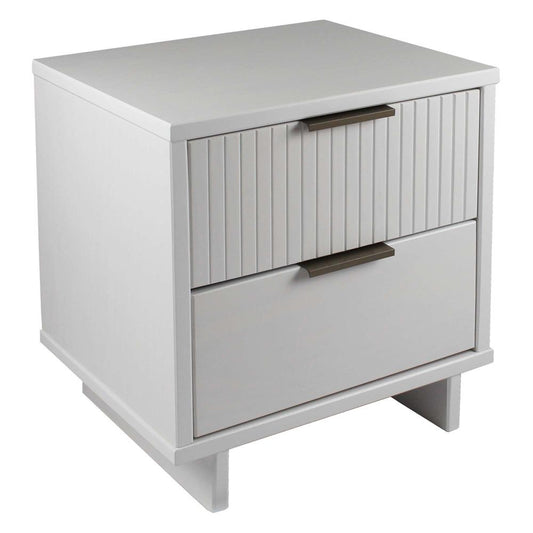 Manhattan Comfort - Granville Nightstand 2.0 with 2 Full Extension Drawers in White - NS-5011 veiw 2