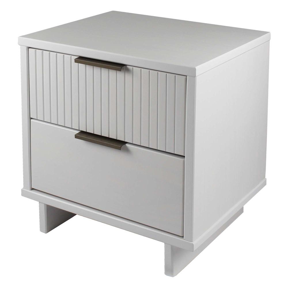 Manhattan Comfort - Granville Nightstand 2.0 with 2 Full Extension Drawers in White - NS-5011 veiw 3