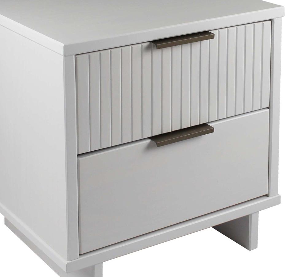 Manhattan Comfort - Granville Nightstand 2.0 with 2 Full Extension Drawers in White - NS-5011 veiw 8
