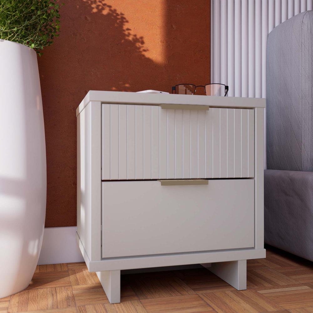 Manhattan Comfort - Granville Nightstand 2.0 with 2 Full Extension Drawers in White - NS-5011 veiw 10
