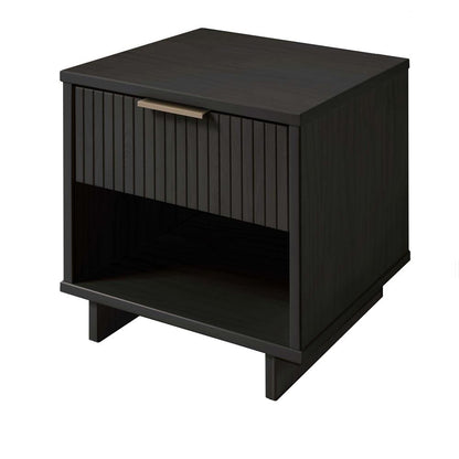 Manhattan Comfort - Granville Nightstand with 2 Full Extension Drawers in Dark Grey - Set of 2 - 2-NS-5005 veiw 3