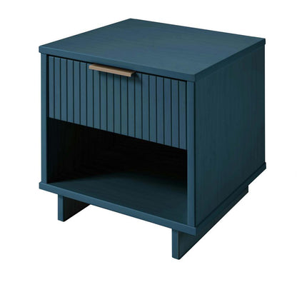 Manhattan Comfort - Granville Nightstand with 2 Full Extension Drawers in Midnight Blue - Set of 2 - 2-NS-5004 veiw 3