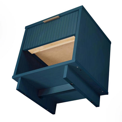 Manhattan Comfort - Granville Nightstand with 2 Full Extension Drawers in Midnight Blue - Set of 2 - 2-NS-5004 veiw 5
