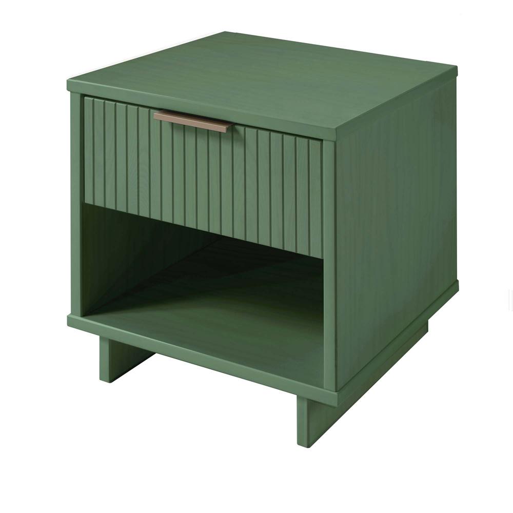 Manhattan Comfort - Granville Nightstand with 2 Full Extension Drawers in Sage Green - Set of 2 - 2-NS-5003 veiw 3