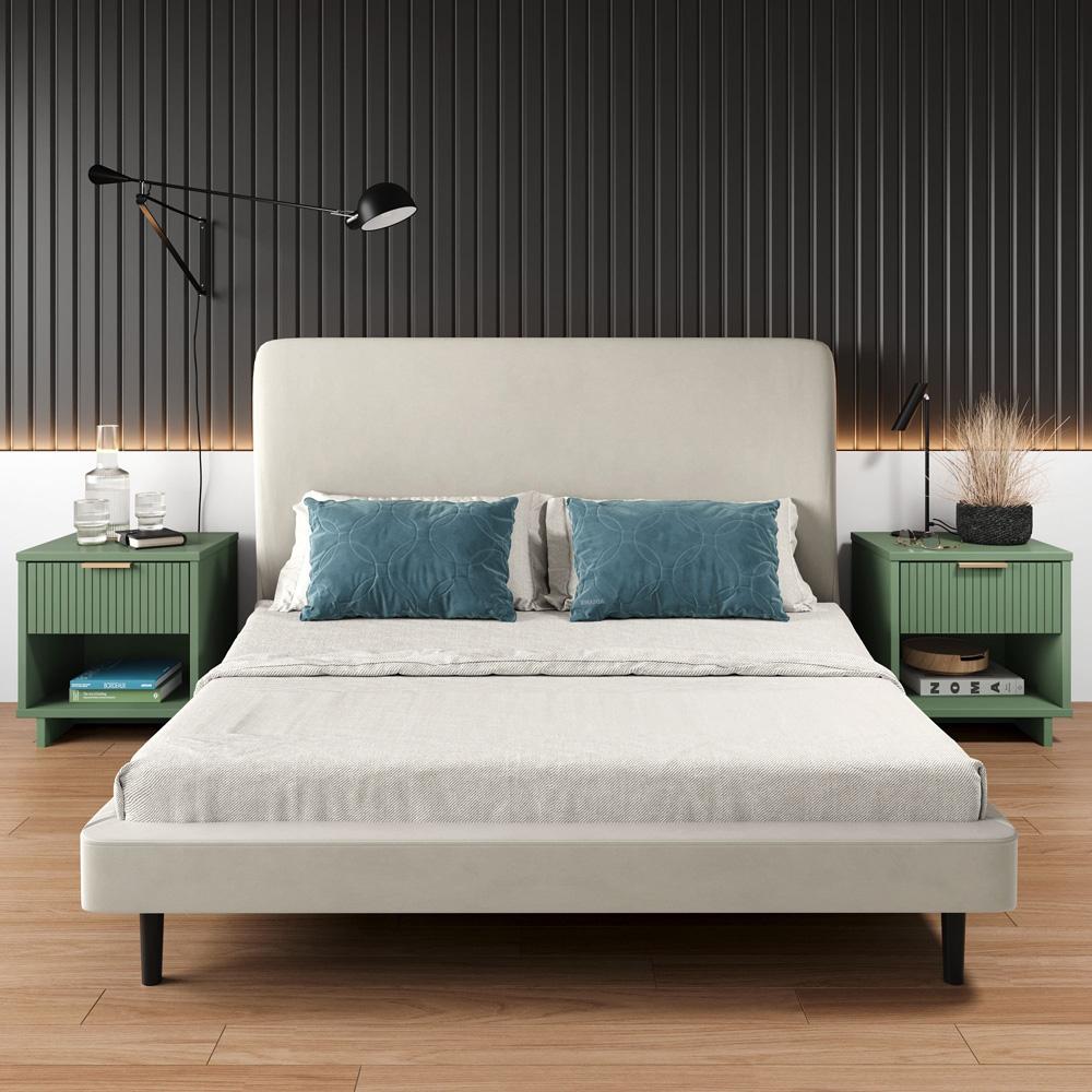 Manhattan Comfort - Granville Nightstand with 2 Full Extension Drawers in Sage Green - Set of 2 - 2-NS-5003 veiw 9