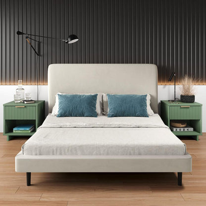 Manhattan Comfort - Granville Nightstand with 2 Full Extension Drawers in Sage Green - Set of 2 - 2-NS-5003 veiw 9