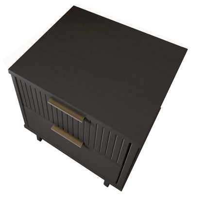 Manhattan Comfort - Granville Nightstand with 4 Full Extension Drawers in Dark Grey - Set of 2 - 2-NS-5015 veiw 4