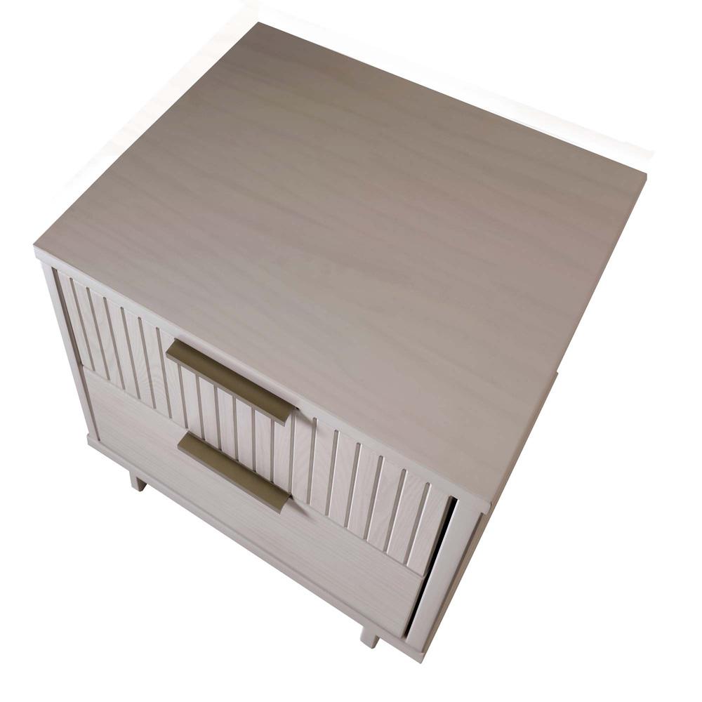 Manhattan Comfort - Granville Nightstand with 4 Full Extension Drawers in Light Grey - Set of 2 - 2-NS-5016 veiw 4