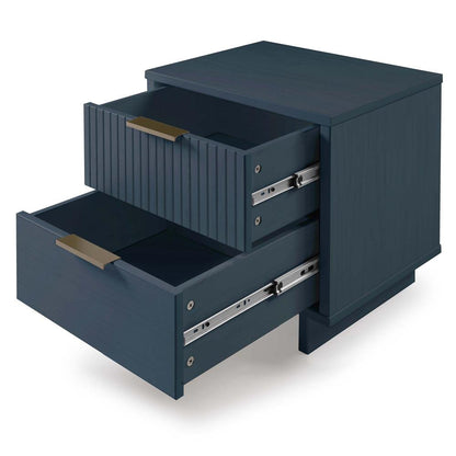 Manhattan Comfort - Granville Nightstand with 4 Full Extension Drawers in Midnight Blue - Set of 2 - 2-NS-5014 veiw 6