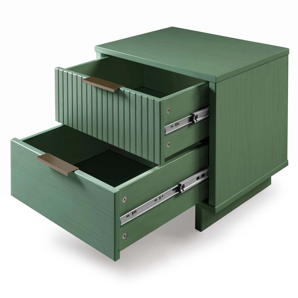 Manhattan Comfort - Granville Nightstand with 4 Full Extension Drawers in Sage Green - Set of 2 - 2-NS-5013 veiw 6