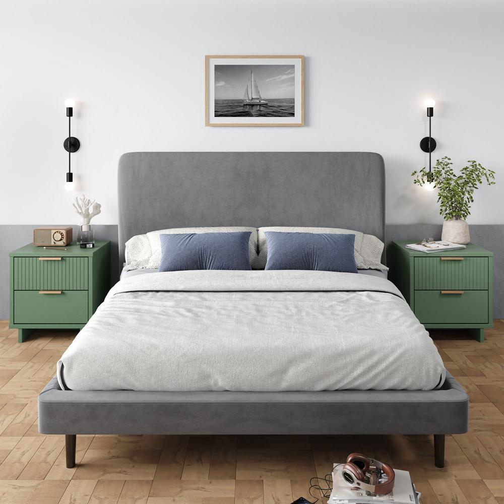 Manhattan Comfort - Granville Nightstand with 4 Full Extension Drawers in Sage Green - Set of 2 - 2-NS-5013 veiw 9