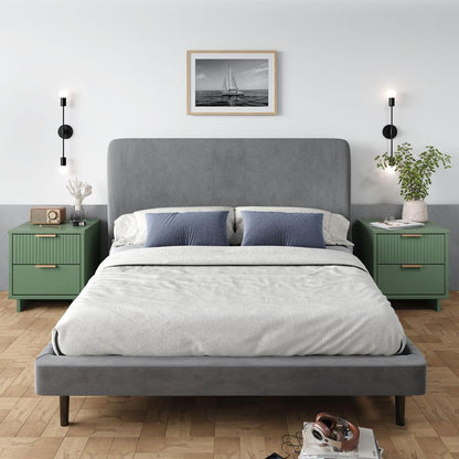 Manhattan Comfort - Granville Nightstand with 4 Full Extension Drawers in Sage Green - Set of 2 - 2-NS-5013 veiw 9