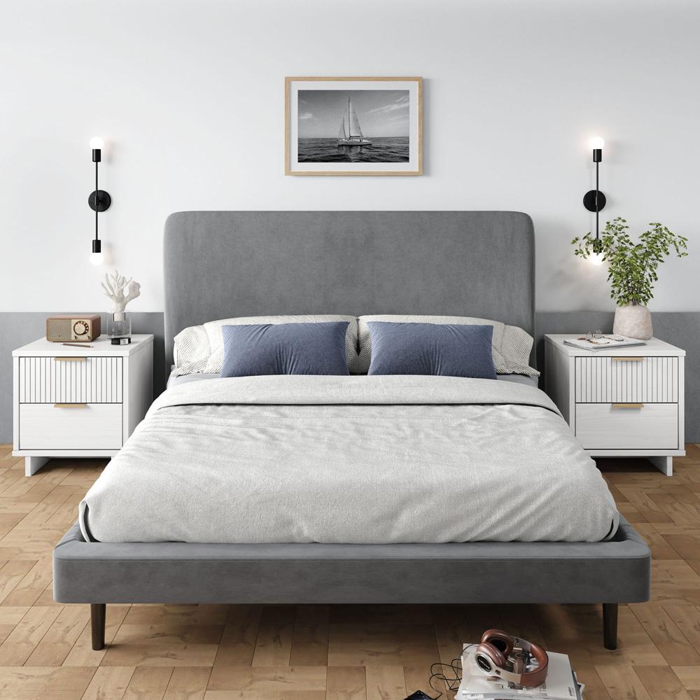 Manhattan Comfort - Granville Nightstand with 4 Full Extension Drawers in White - Set of 2 - 2-NS-5011 veiw 9
