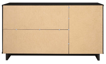Manhattan Comfort - Granville Sideboard with 3 Full Extension Drawers in Black - SB-5002 veiw 8