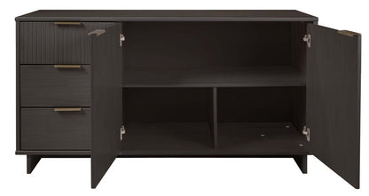 Manhattan Comfort - Granville Sideboard with 3 Full Extension Drawers in Dark Grey - SB-5005 veiw 7