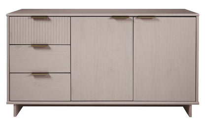 Manhattan Comfort - Granville Sideboard with 3 Full Extension Drawers in Light Grey - SB-5006 veiw 1