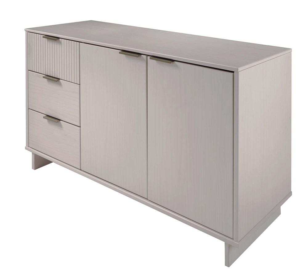 Manhattan Comfort - Granville Sideboard with 3 Full Extension Drawers in Light Grey - SB-5006 veiw 3