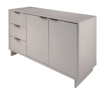 Manhattan Comfort - Granville Sideboard with 3 Full Extension Drawers in Light Grey - SB-5006 veiw 3