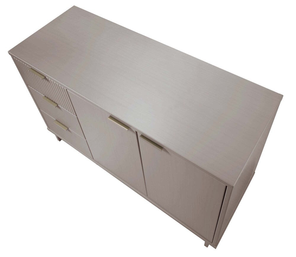 Manhattan Comfort - Granville Sideboard with 3 Full Extension Drawers in Light Grey - SB-5006 veiw 4