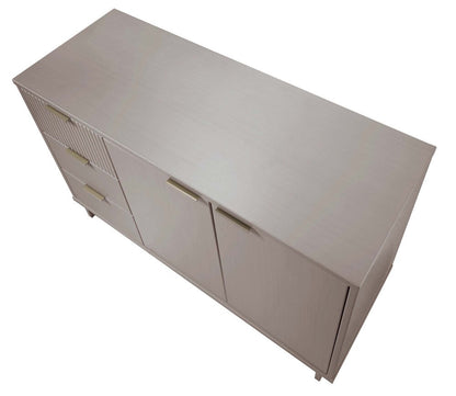 Manhattan Comfort - Granville Sideboard with 3 Full Extension Drawers in Light Grey - SB-5006 veiw 4