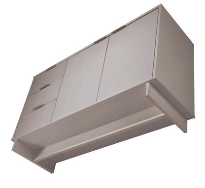 Manhattan Comfort - Granville Sideboard with 3 Full Extension Drawers in Light Grey - SB-5006 veiw 5