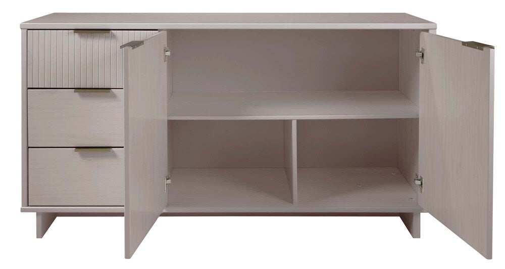 Manhattan Comfort - Granville Sideboard with 3 Full Extension Drawers in Light Grey - SB-5006 veiw 7