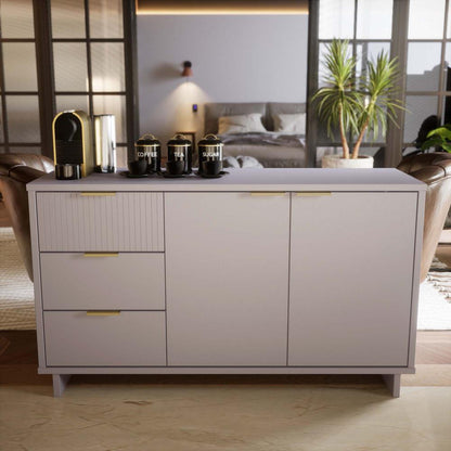Manhattan Comfort - Granville Sideboard with 3 Full Extension Drawers in Light Grey - SB-5006 veiw 10