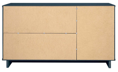 Manhattan Comfort - Granville Sideboard with 3 Full Extension Drawers in Midnight Blue - SB-5004 veiw 8