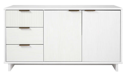 Manhattan Comfort - Granville Sideboard with 3 Full Extension Drawers in White - SB-5001 veiw 1