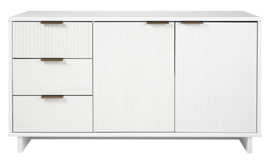 Manhattan Comfort - Granville Sideboard with 3 Full Extension Drawers in White - SB-5001 veiw 1