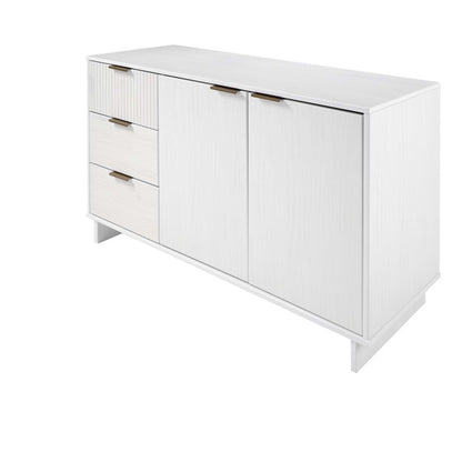 Manhattan Comfort - Granville Sideboard with 3 Full Extension Drawers in White - SB-5001 veiw 3