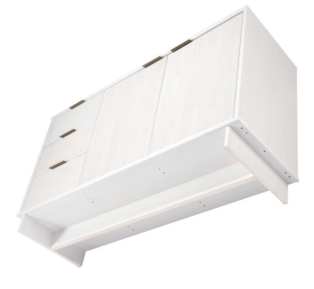 Manhattan Comfort - Granville Sideboard with 3 Full Extension Drawers in White - SB-5001 veiw 4