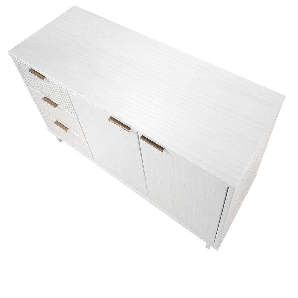 Manhattan Comfort - Granville Sideboard with 3 Full Extension Drawers in White - SB-5001 veiw 5