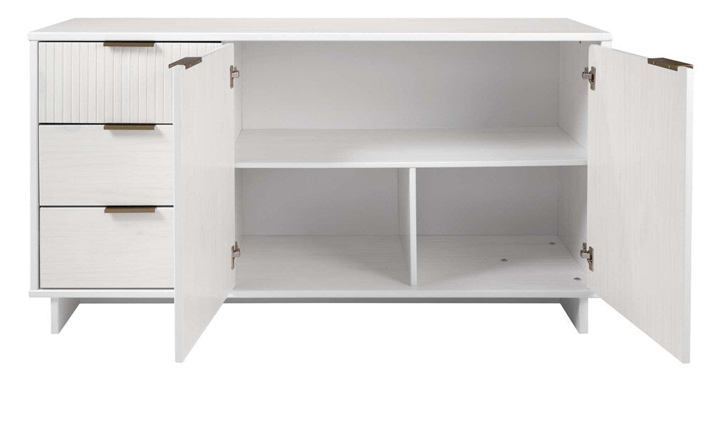 Manhattan Comfort - Granville Sideboard with 3 Full Extension Drawers in White - SB-5001 veiw 7