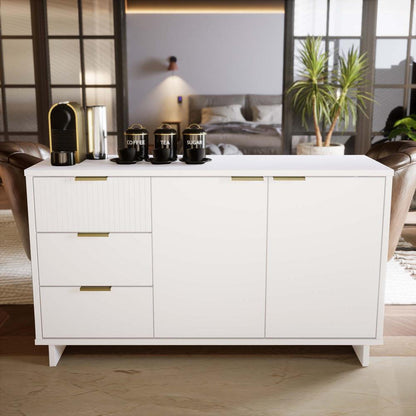 Manhattan Comfort - Granville Sideboard with 3 Full Extension Drawers in White - SB-5001 veiw 10
