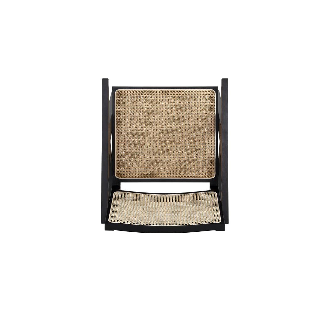 Manhattan Comfort - Hamlet Accent Chair with American Ash Wood Legs in Black and Natural Cane - Set of 2 - 2-ACCA04-BK veiw 5